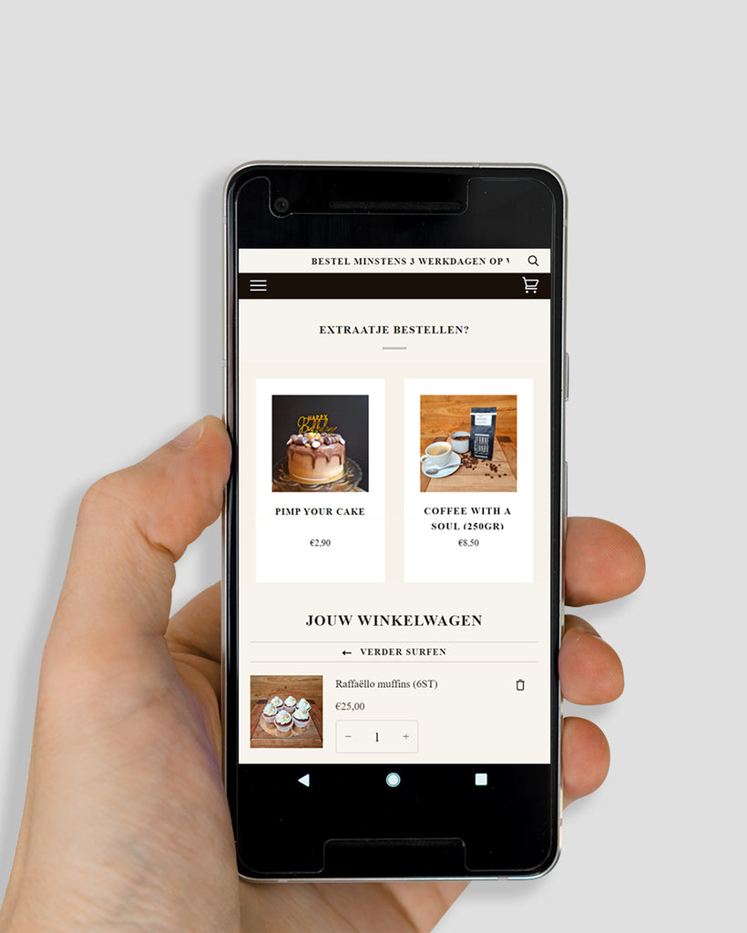 KISS. Consulting leidt succesvolle Shopify webshop ontwikkeling voor Coffee Cafe's online uitbreiding.
