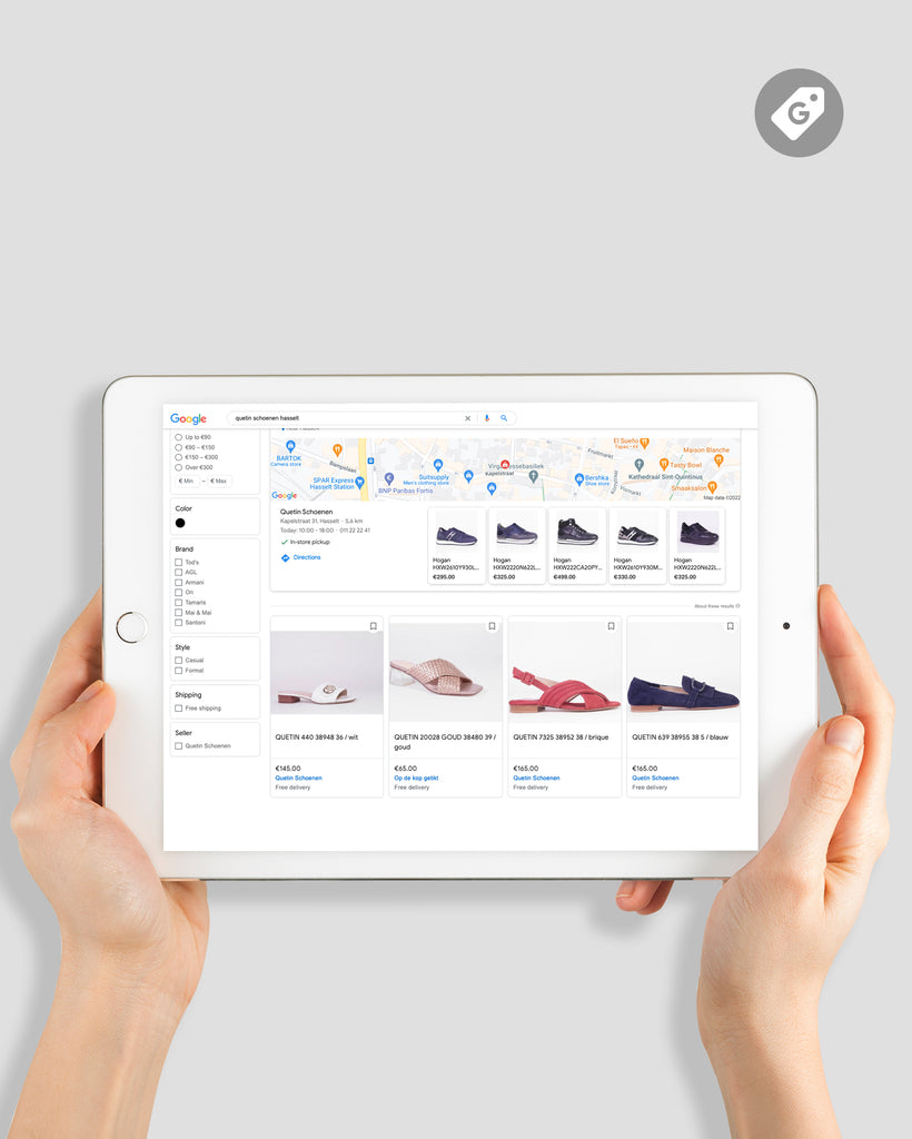 Het laten bouwen van een Shopify webshop voor Quetin Schoenen, met dynamische content die zowel online als op een LED-scherm in de winkel wordt weergegeven.