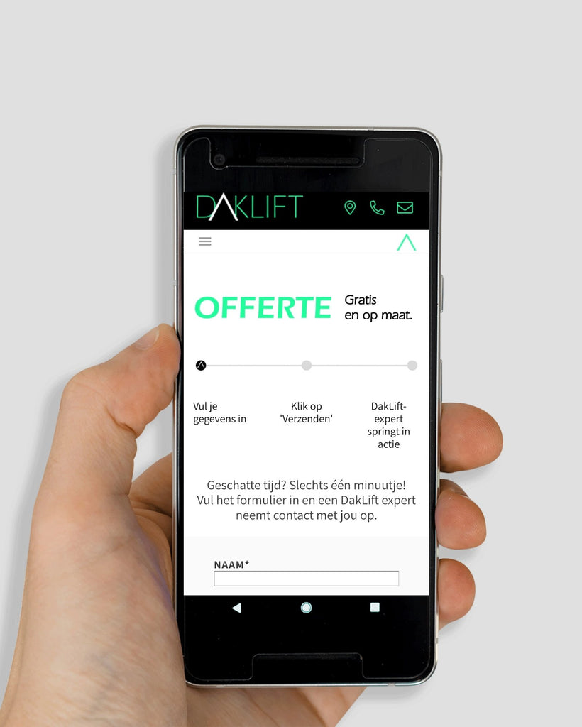 De bijdrage van KISS. consulting aan de snelle groei van Daklift, een start-up gespecialiseerd in asbestverwijdering, door middel van effectieve websiteontwikkeling, sociale media beheer, en lead generation via Google ads